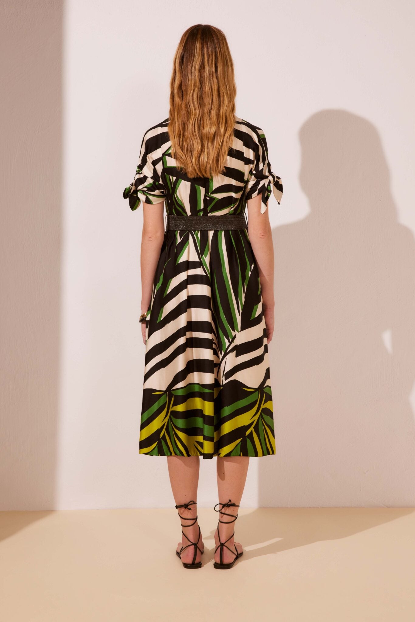 Argiddo green and lime print dress