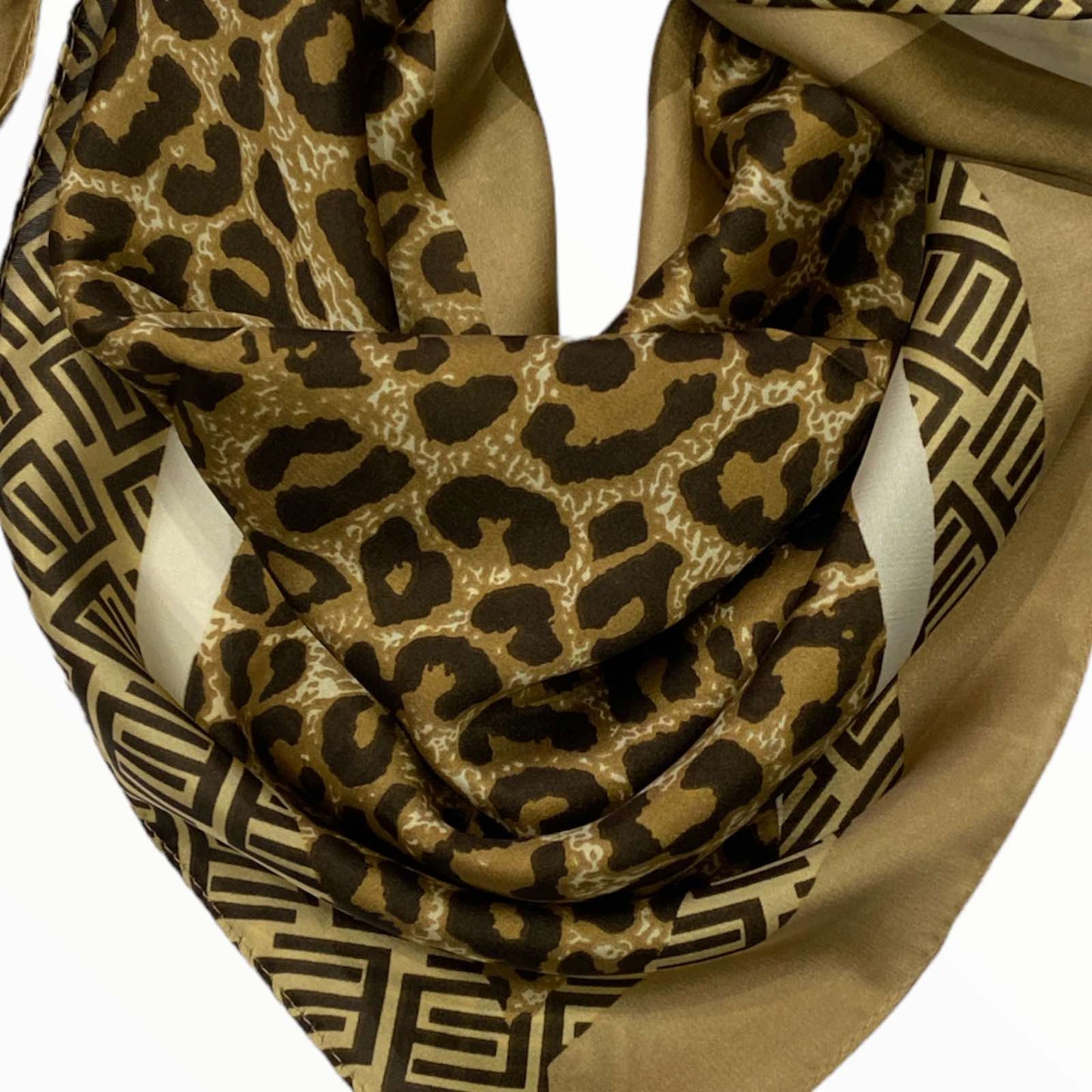 KYLA silk style leopard scarf