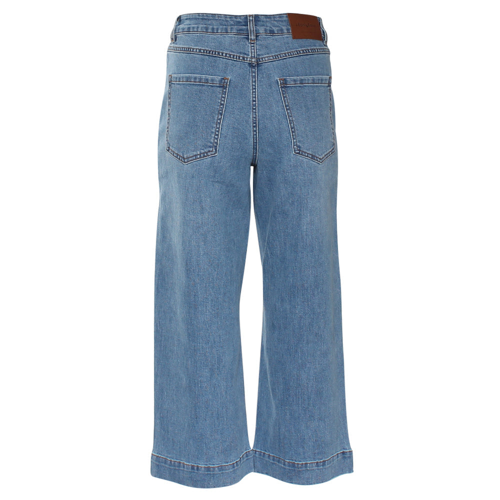 Rant & Rave Etta Wide Leg Crop Jean Light Wash