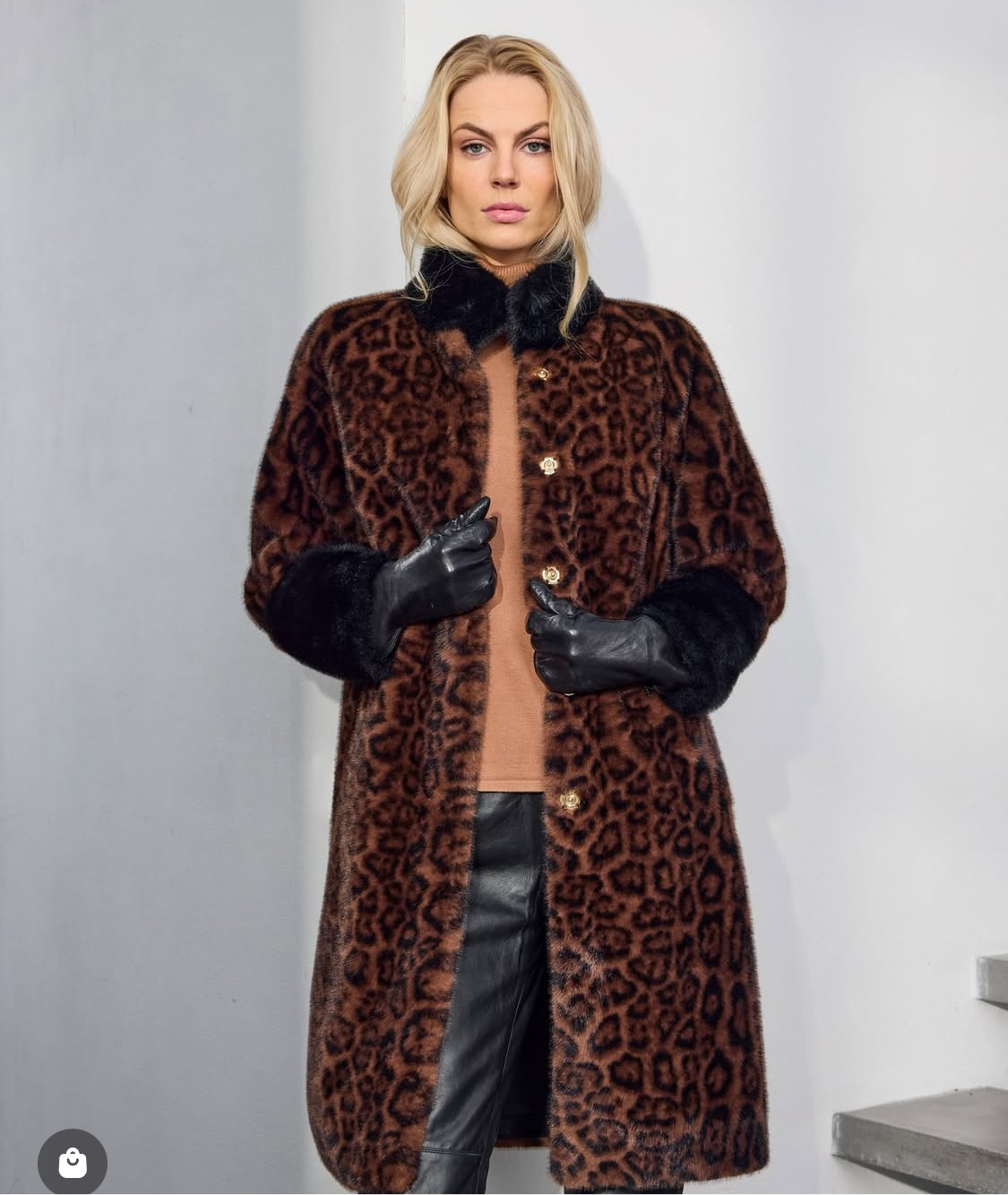 Micha Leopard Print coat 32863