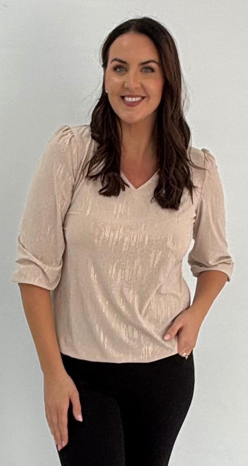 Yew Gold Shimmer Top