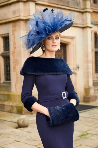 Navy Veni Infantino dress No collar or hand mit.. SALE no exchange or refund.