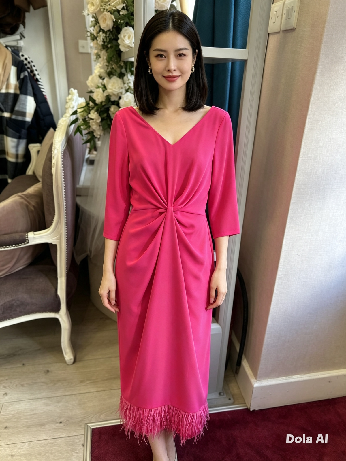 GORGEOUS FUCHSIA PINK OCCASION
DRESS