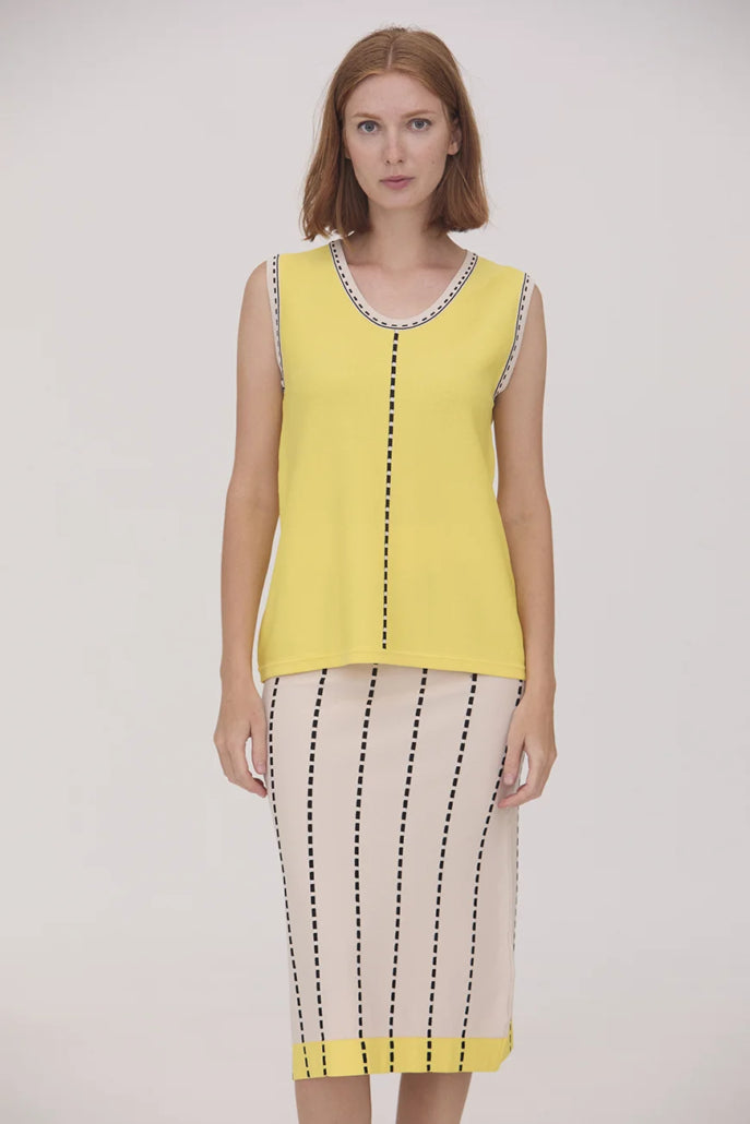 Scorzzo lemon knit top
