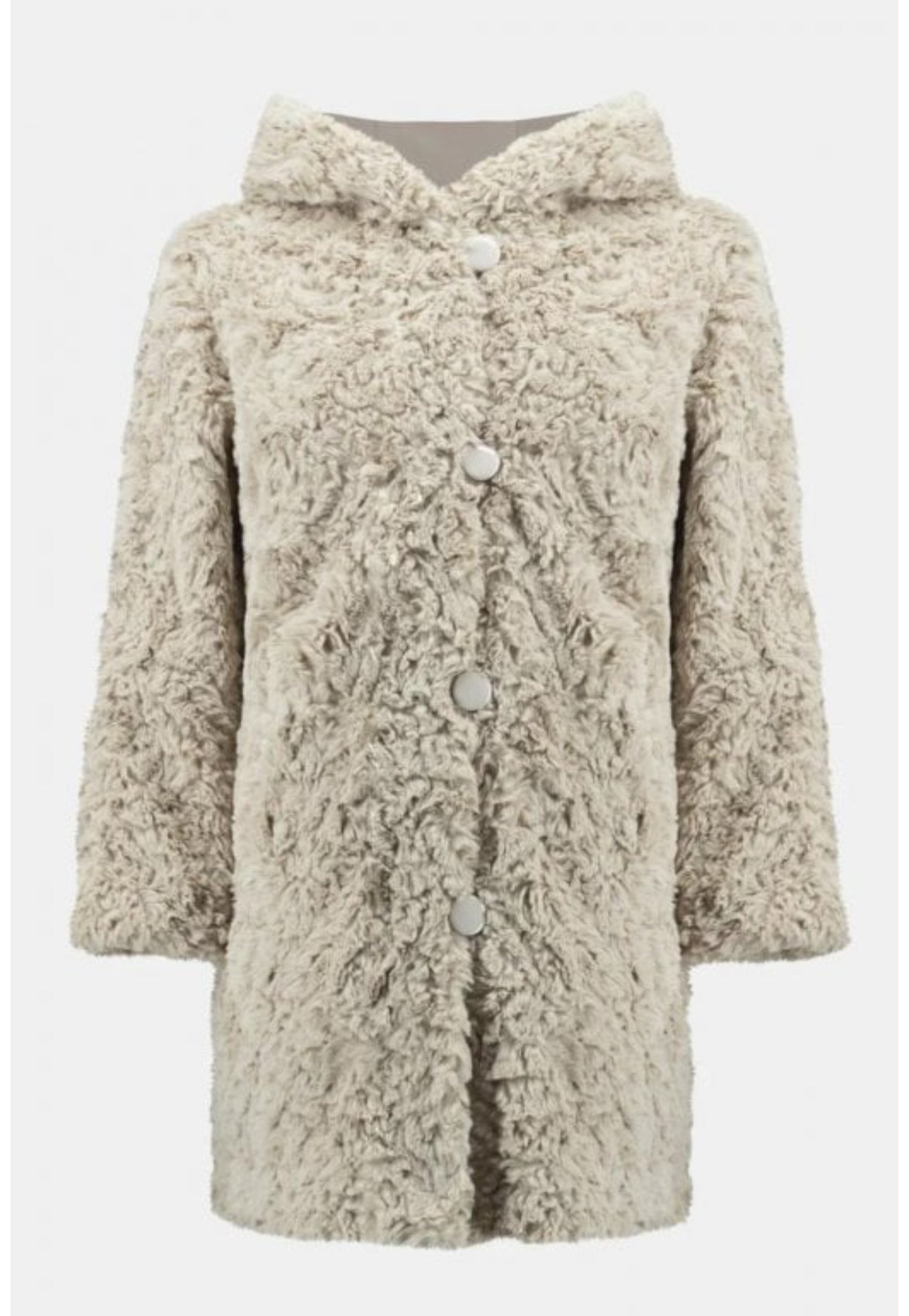 JOSEPH RIBKOFF REVERSIBLE FAUX FUR COAT