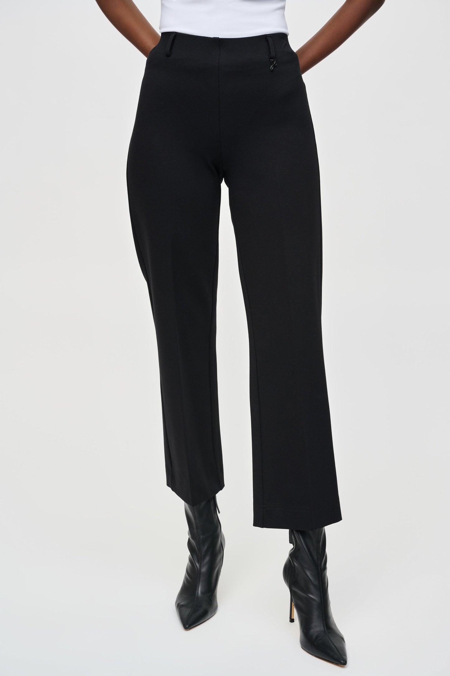 Heavy Knit Straight Pull-On Pants
243049F25