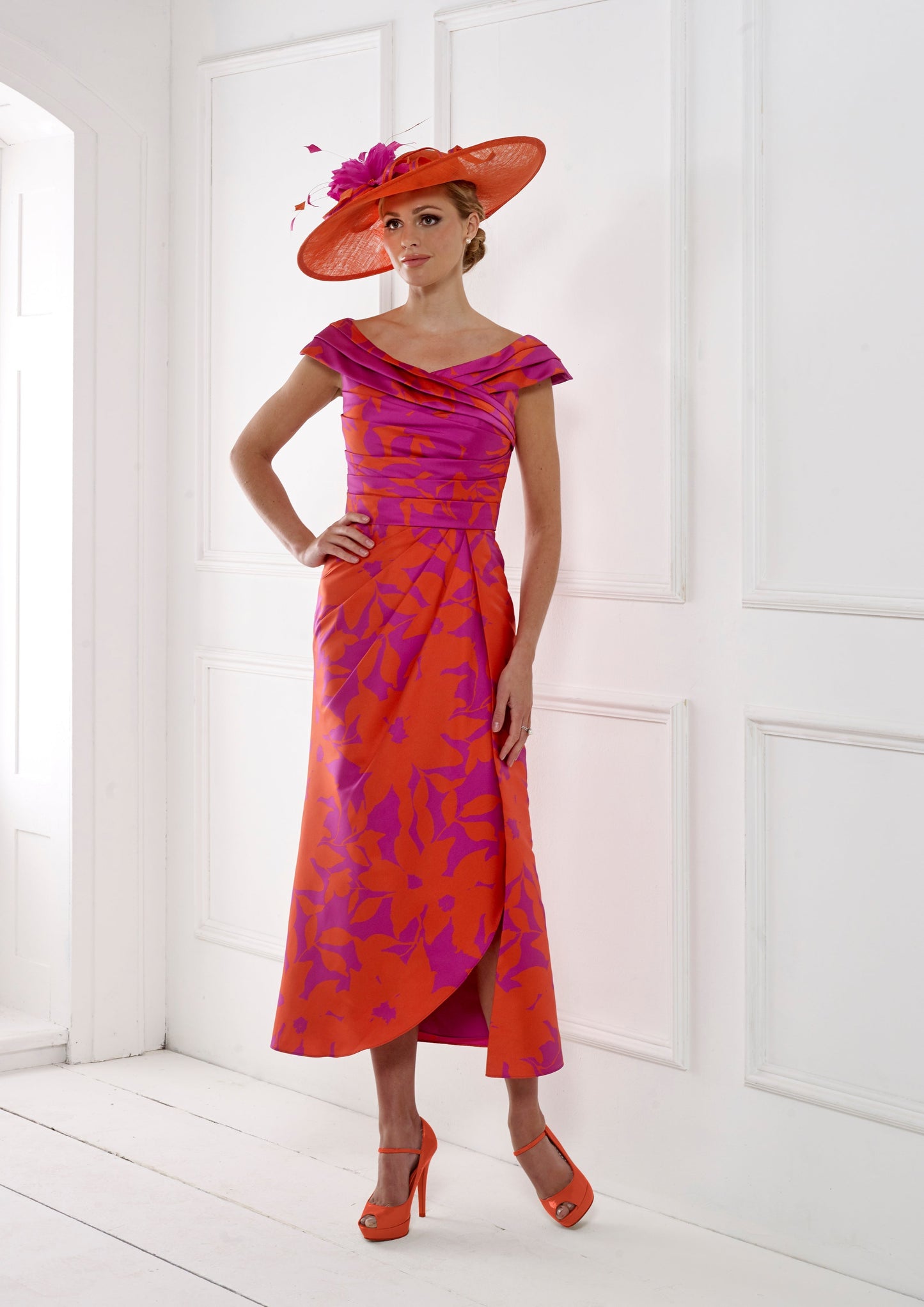 Irresistible dress berry/orange