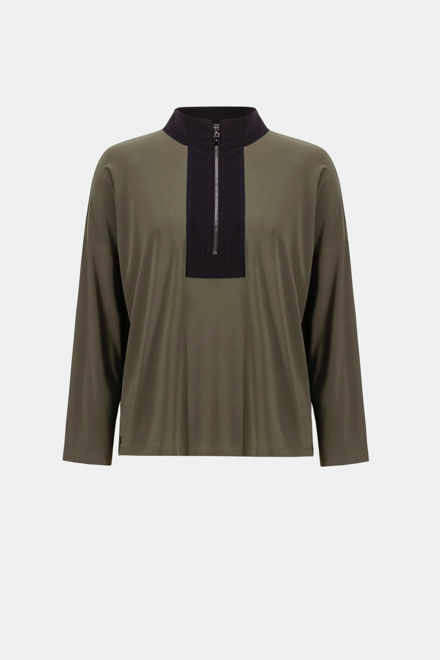 JOSEPH RIBKOFF Silky Knit Color Block Straight Top 263606