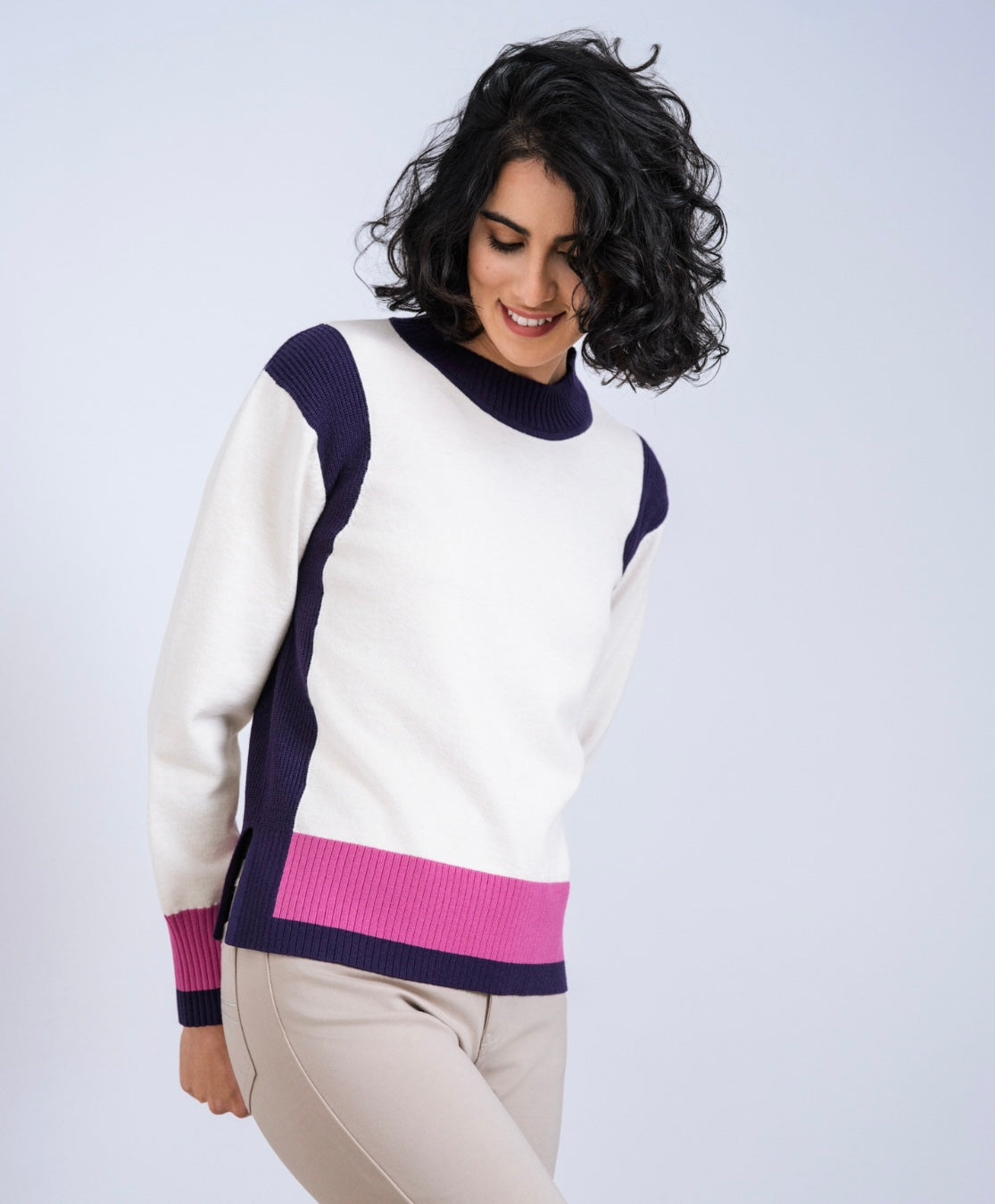Scorzzo Colour Block Knit Jumper
