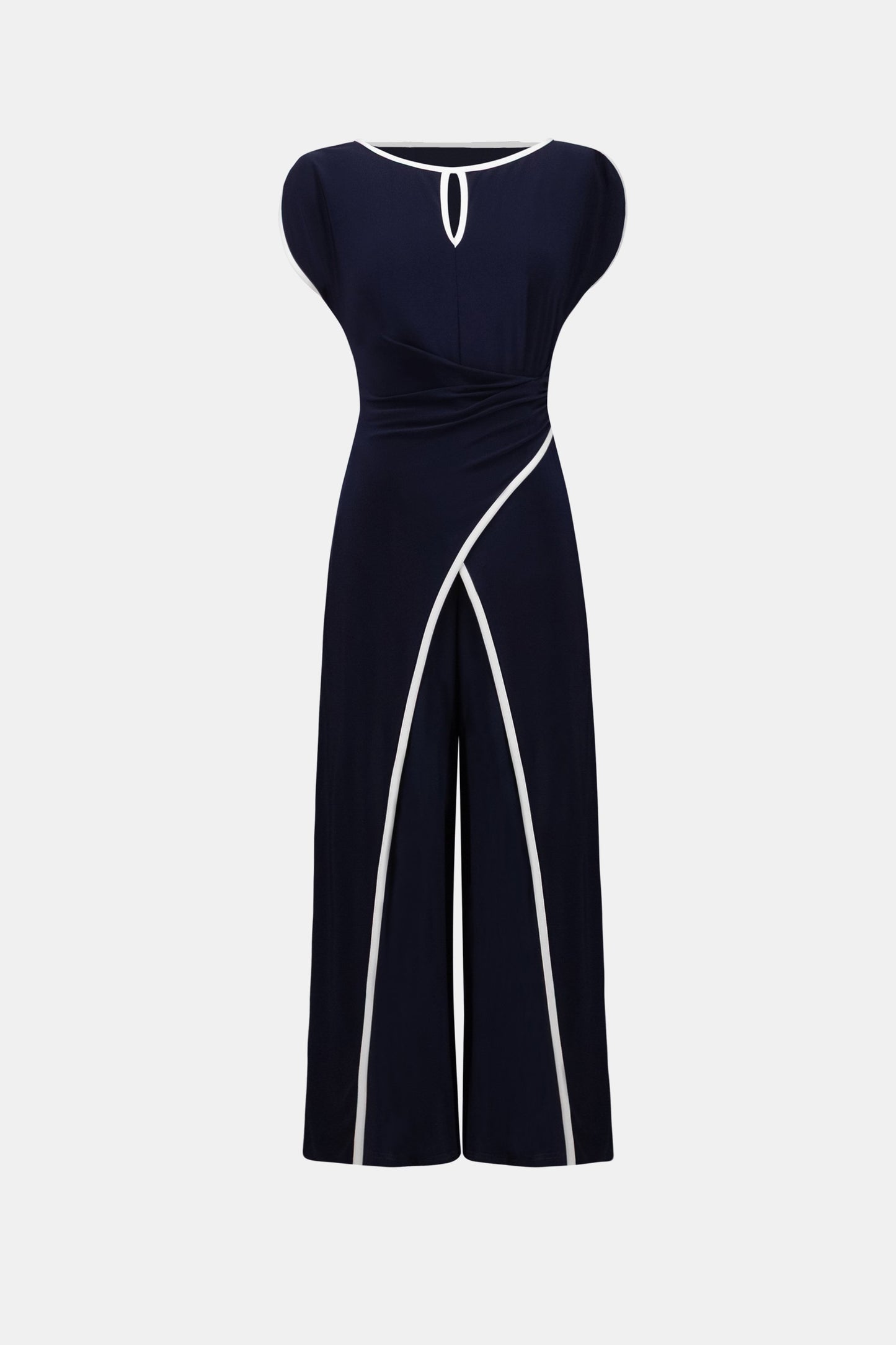 JOSEPH RIBKOFF 262092 Silky Knit Culotte Jumpsuit With Draped Bodice
