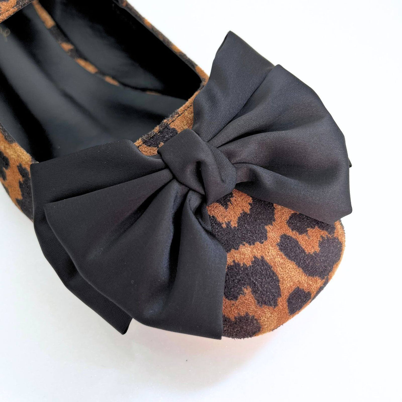 UNA HEALY Leopard Print Suede Mary Jane with Bow