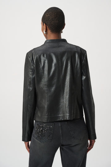 JOSEPH RIBKOFF EMBELLISHED FOILED SUEDE JACKET 264906