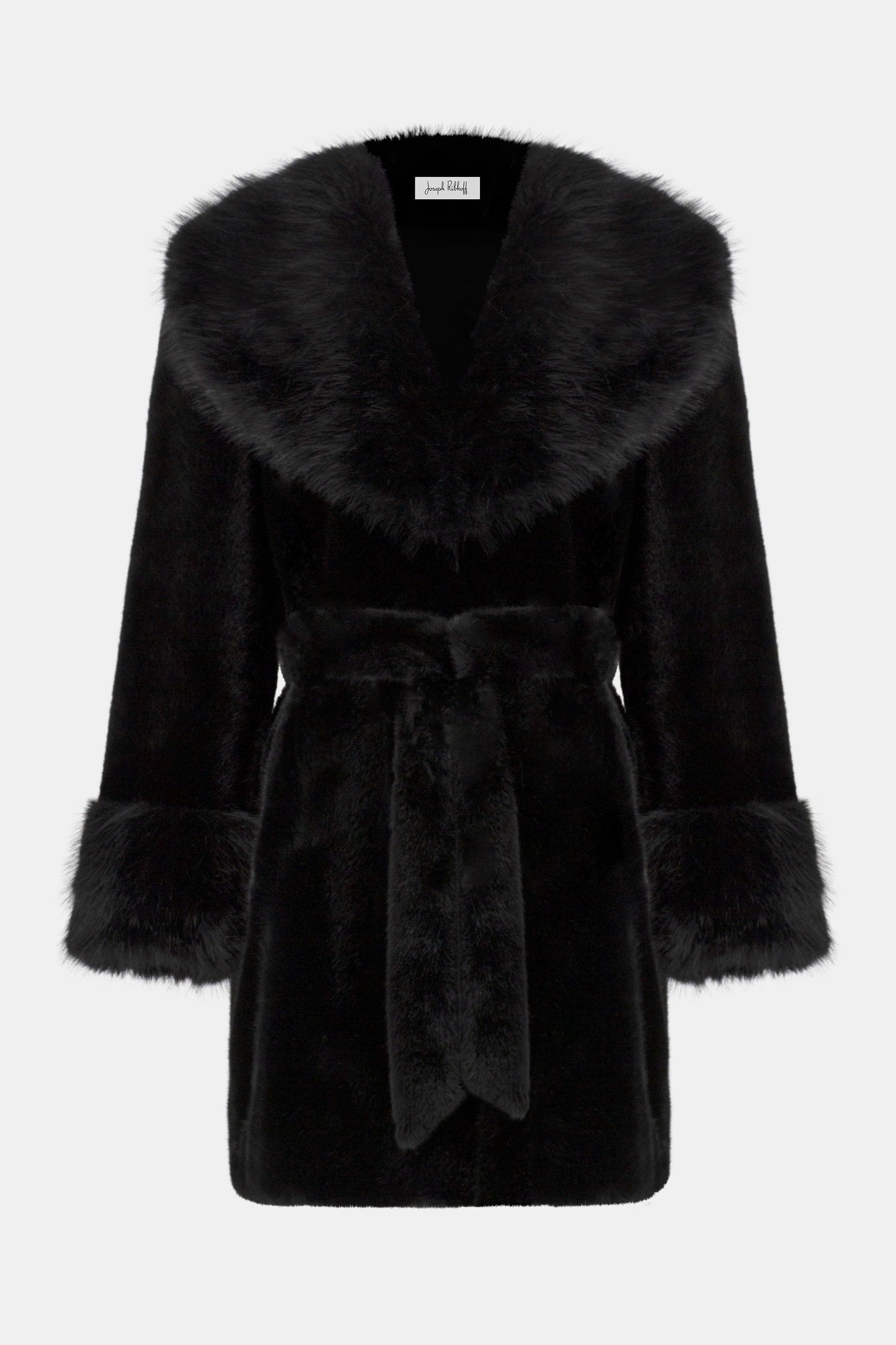Faux Fur Shawl Collar Fitted Coat
254907