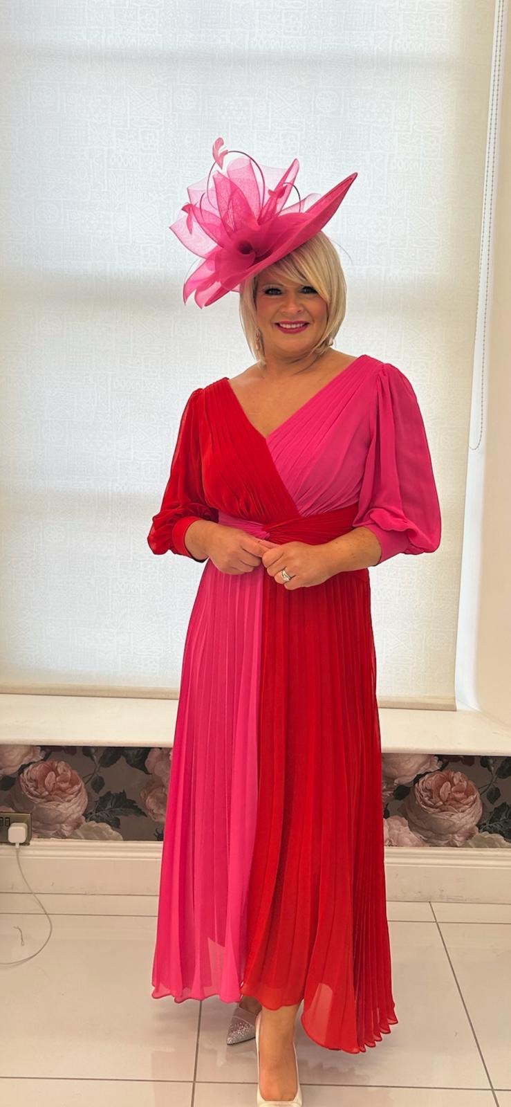 John Charles 66330A PINK/RED Dress SALE