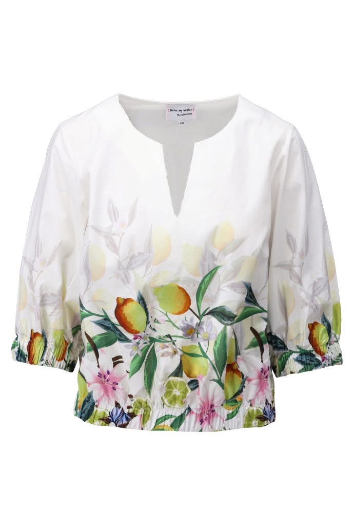 ๐ K Design Citrus Floral Blouse