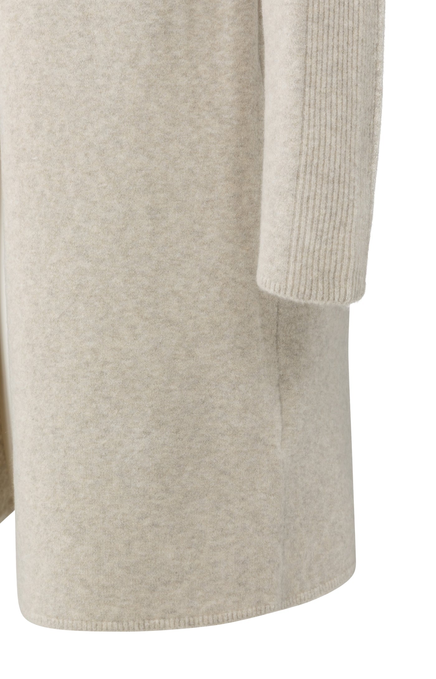 YAYA long cardigan with cable-knit gilet layer