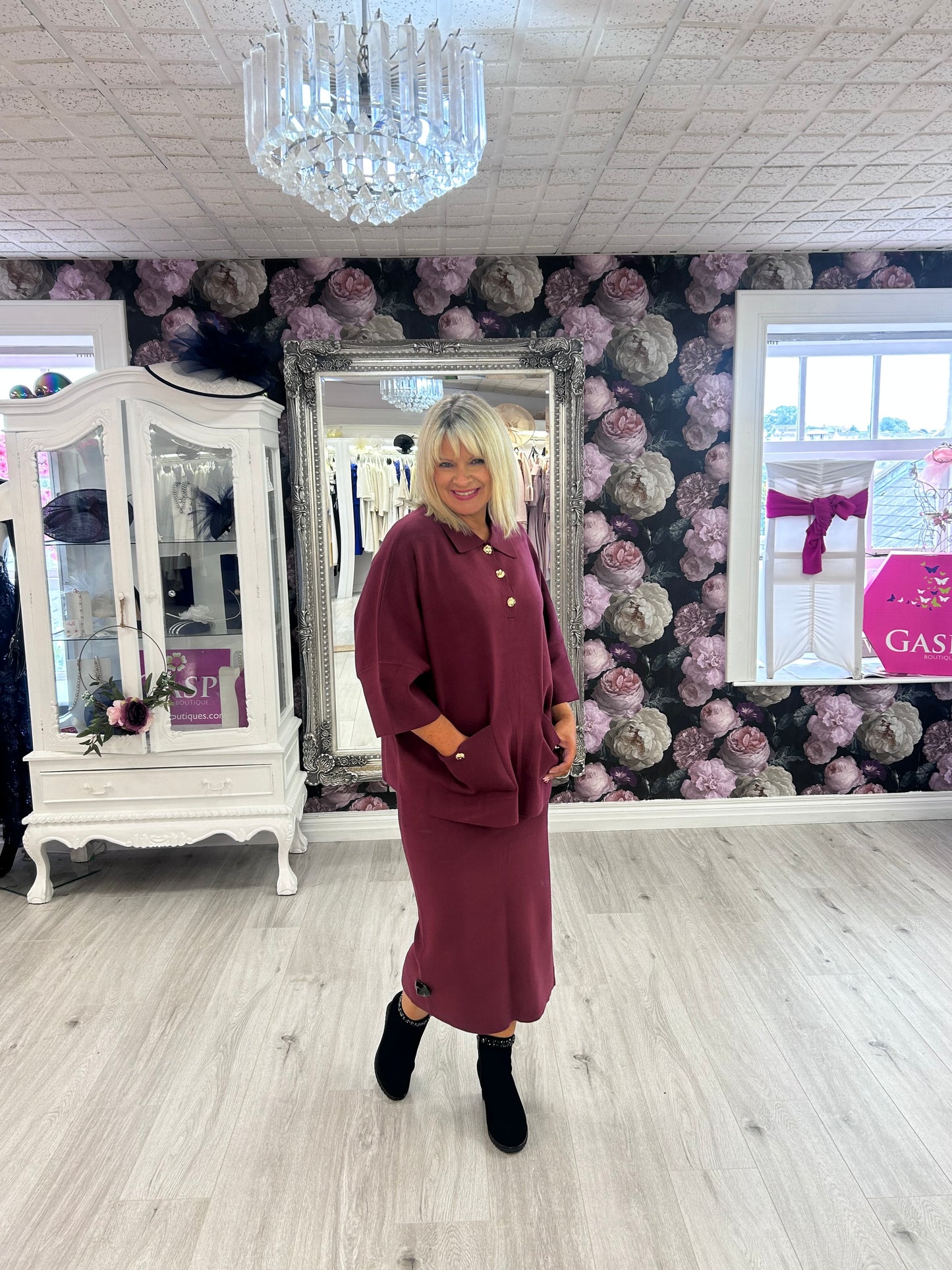 JOSEPH RIBKOFF MIDI SKIRT