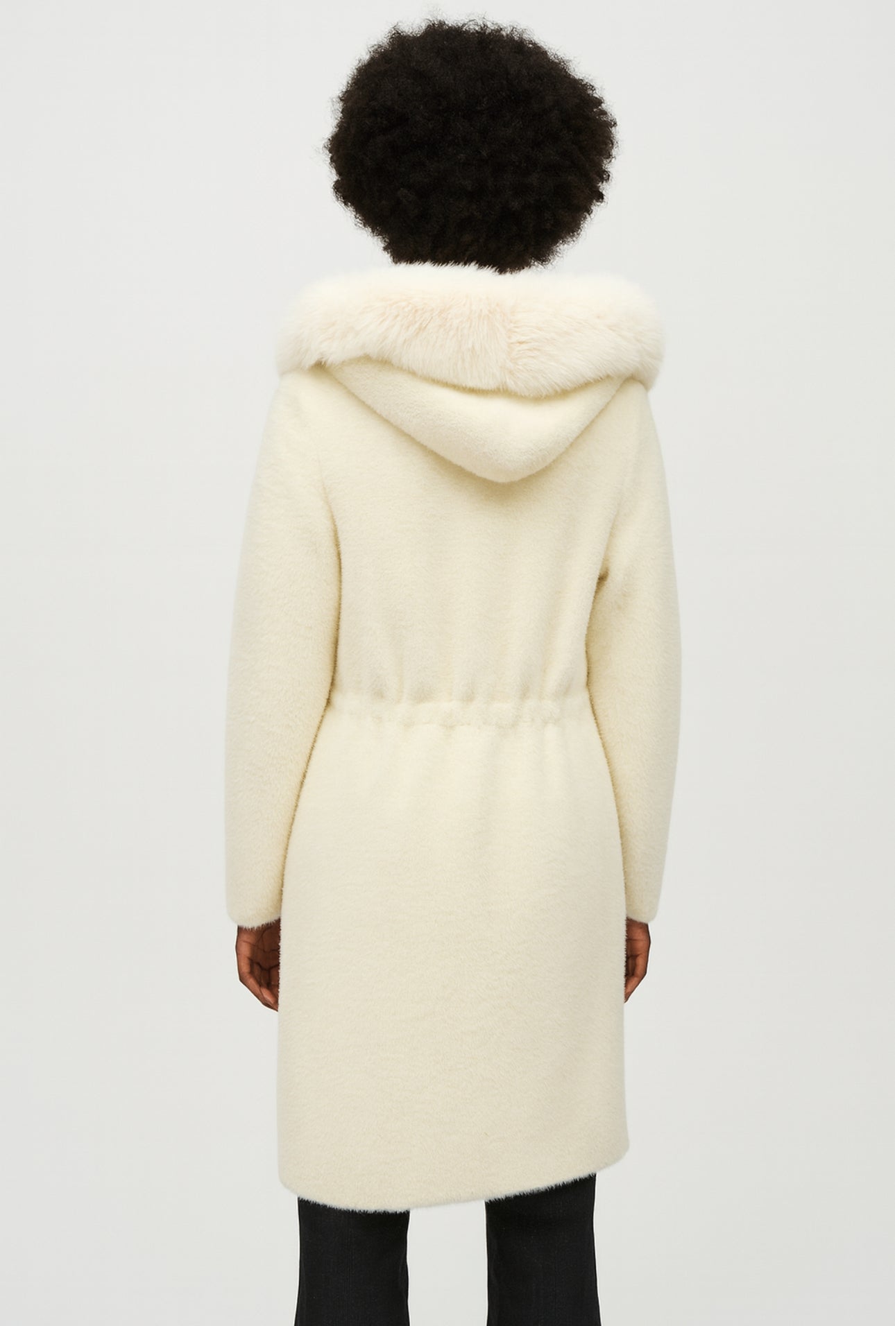JOSEPH RIBKOFF vanilla fur coat