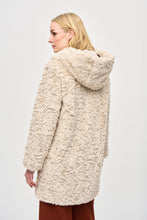 Joseph Ribkoff - Faux Cream Fur Reversible Coat 243903