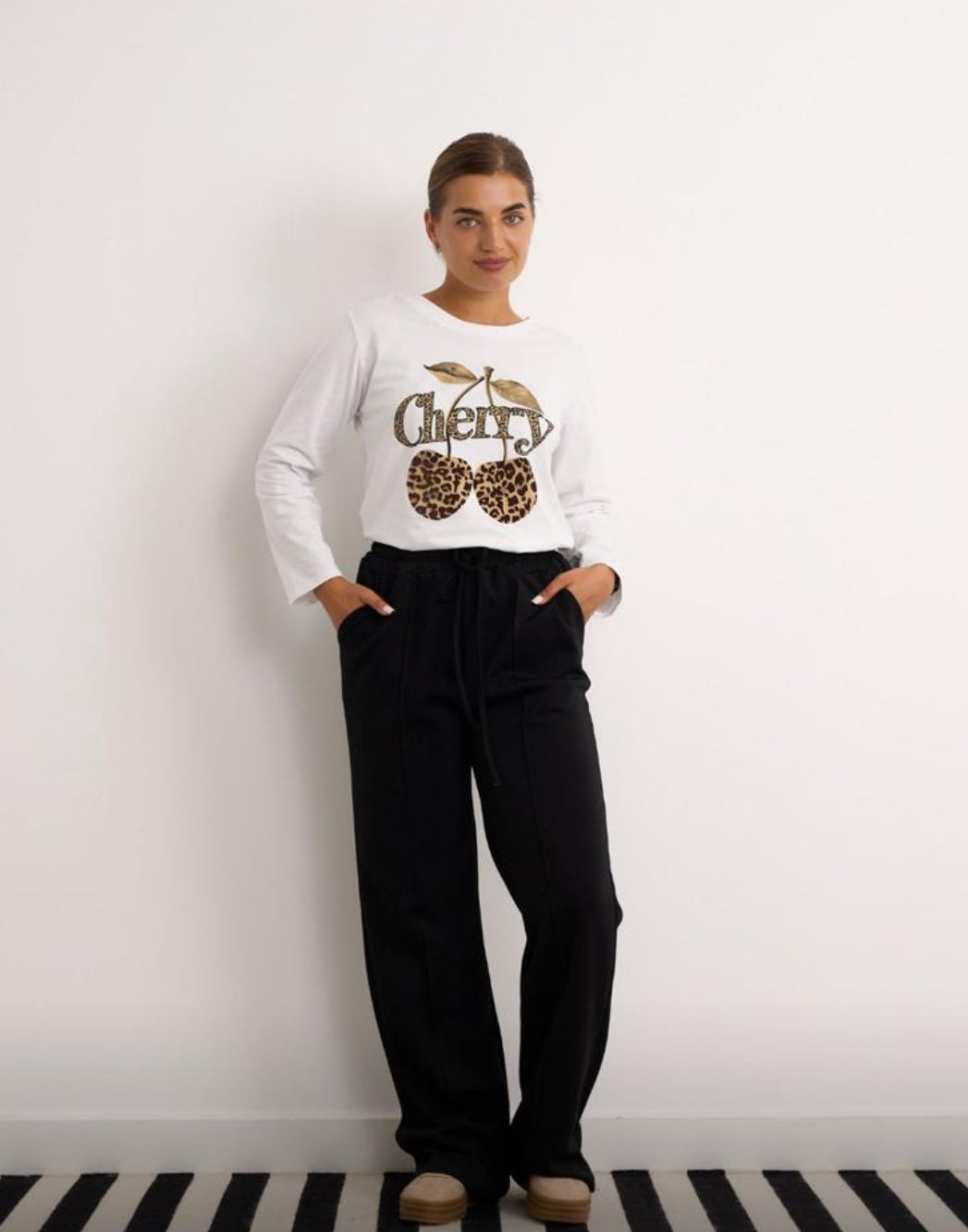 Leopard cherry t shirt