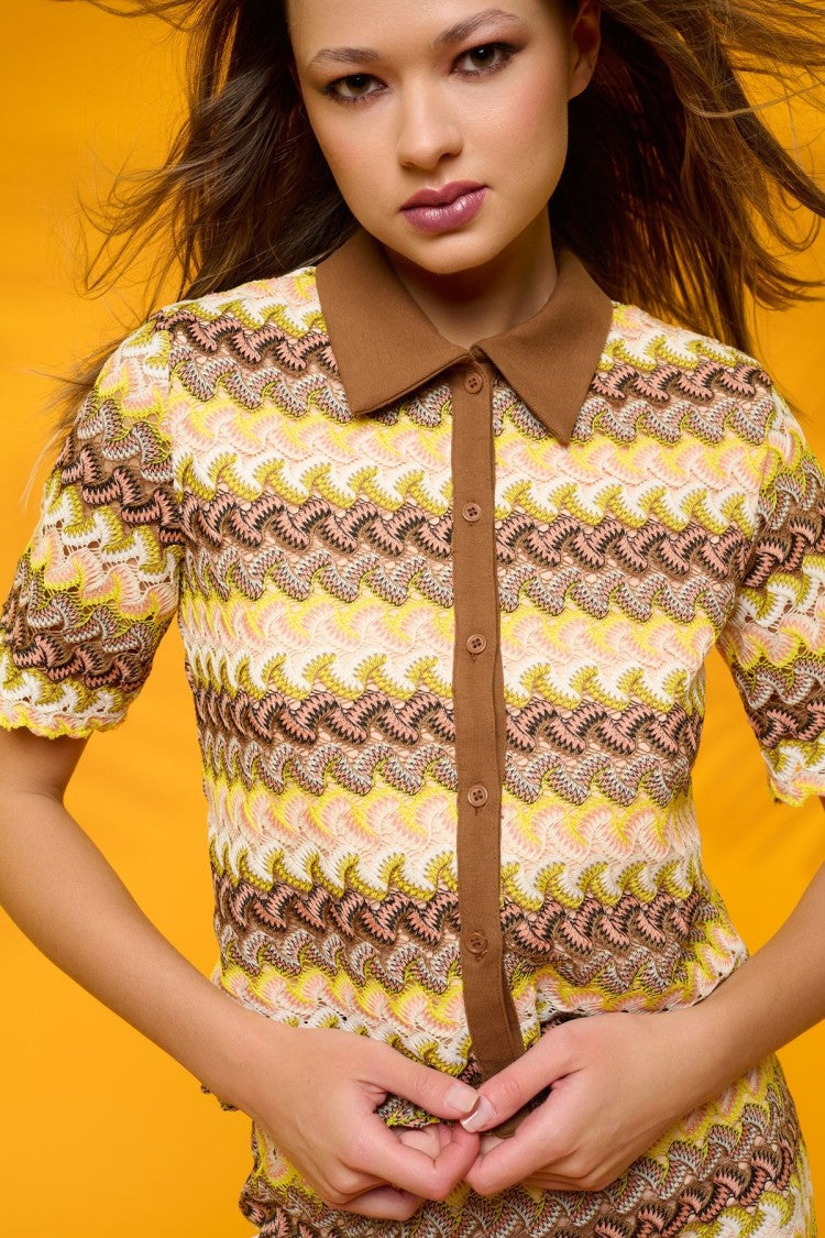 Minueto Anderson stripe top