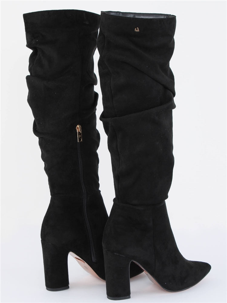 UNA HEALY Famous friend slouch boot in black