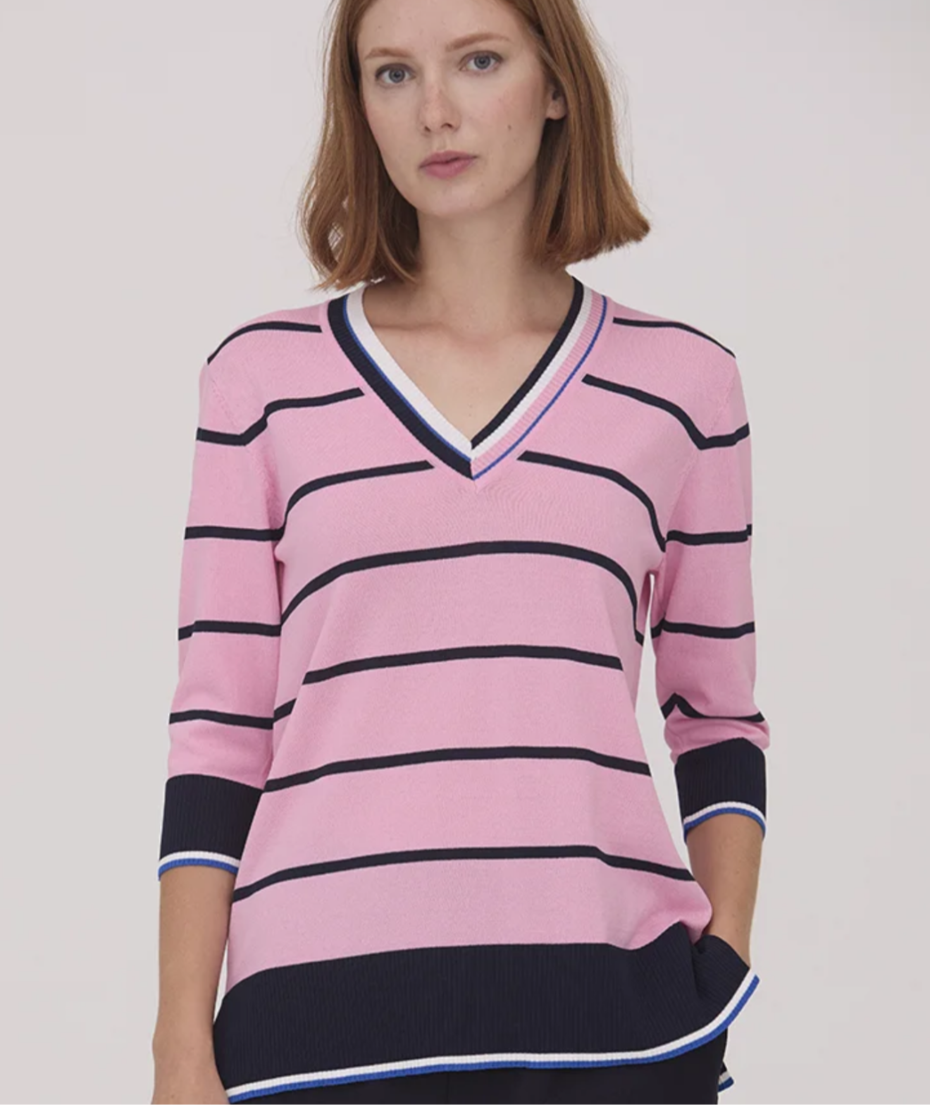 Scorzzo pink/navy jumper