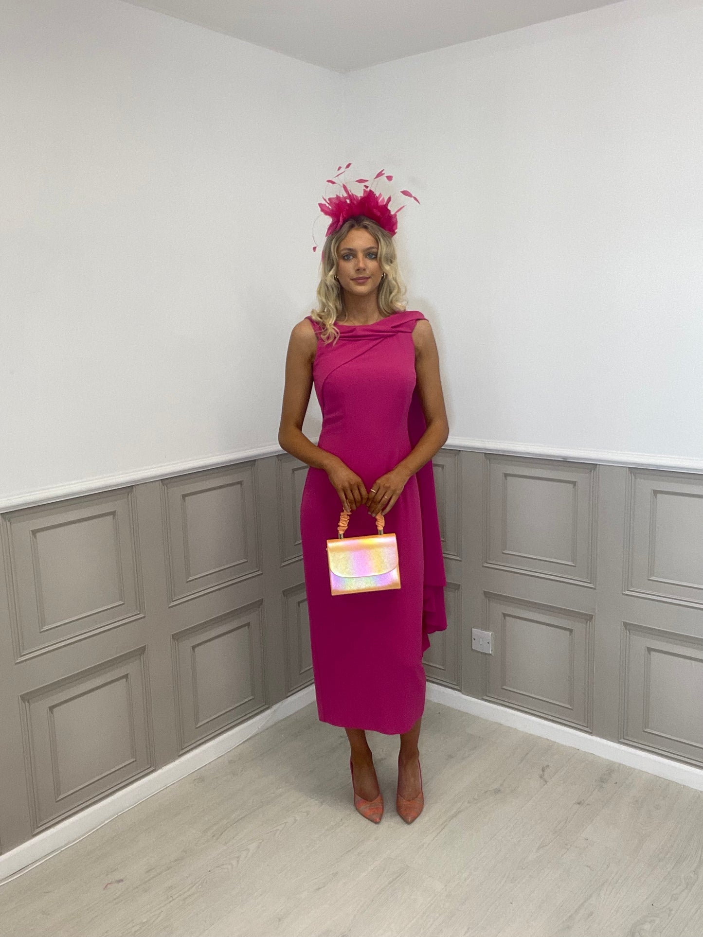 Olimara fuchsia pink dress.