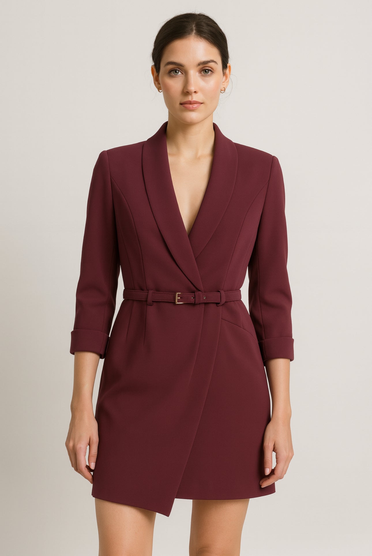 Chic plum blazer dress