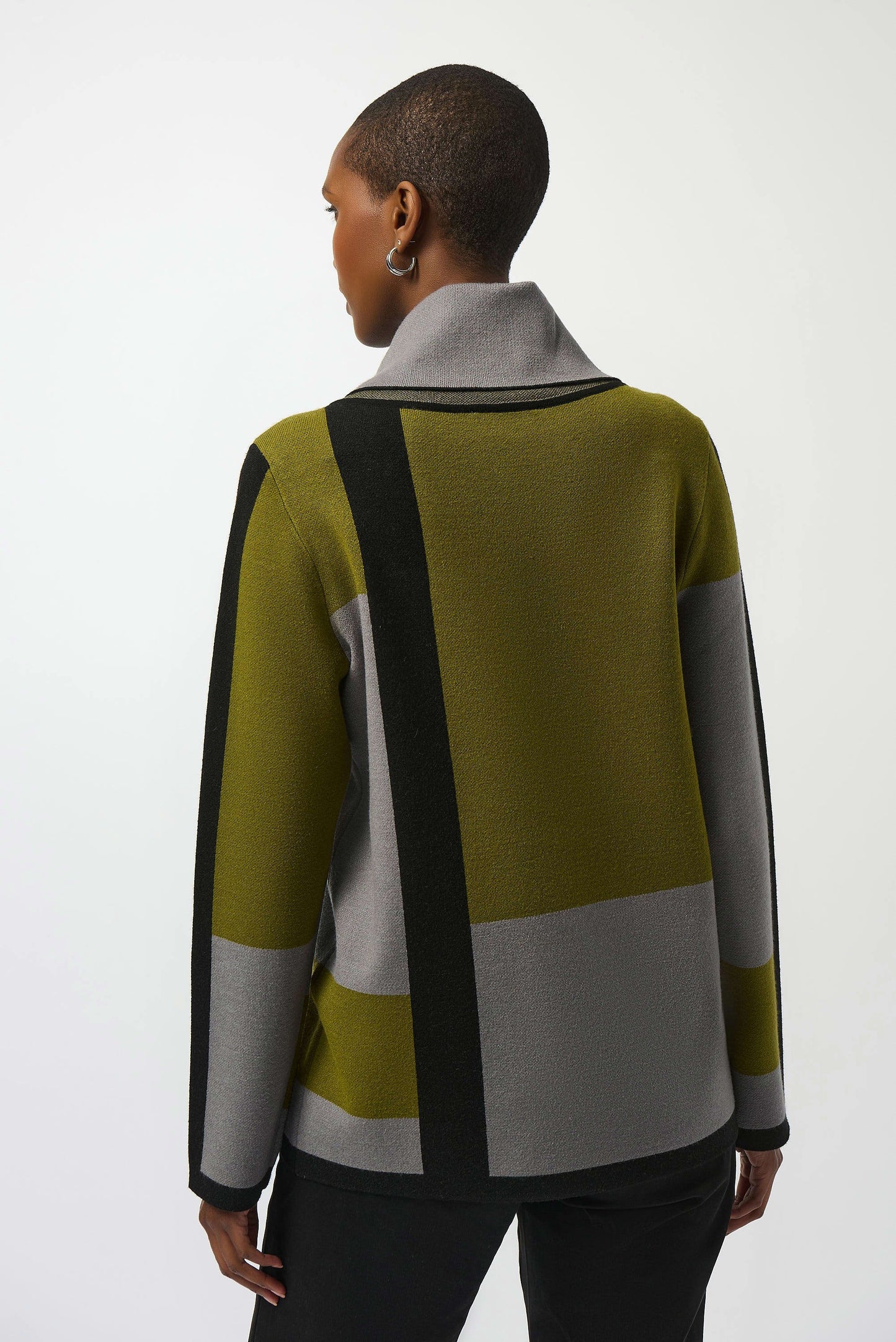 Jacquard Sweater Colour Block Pullover
253911