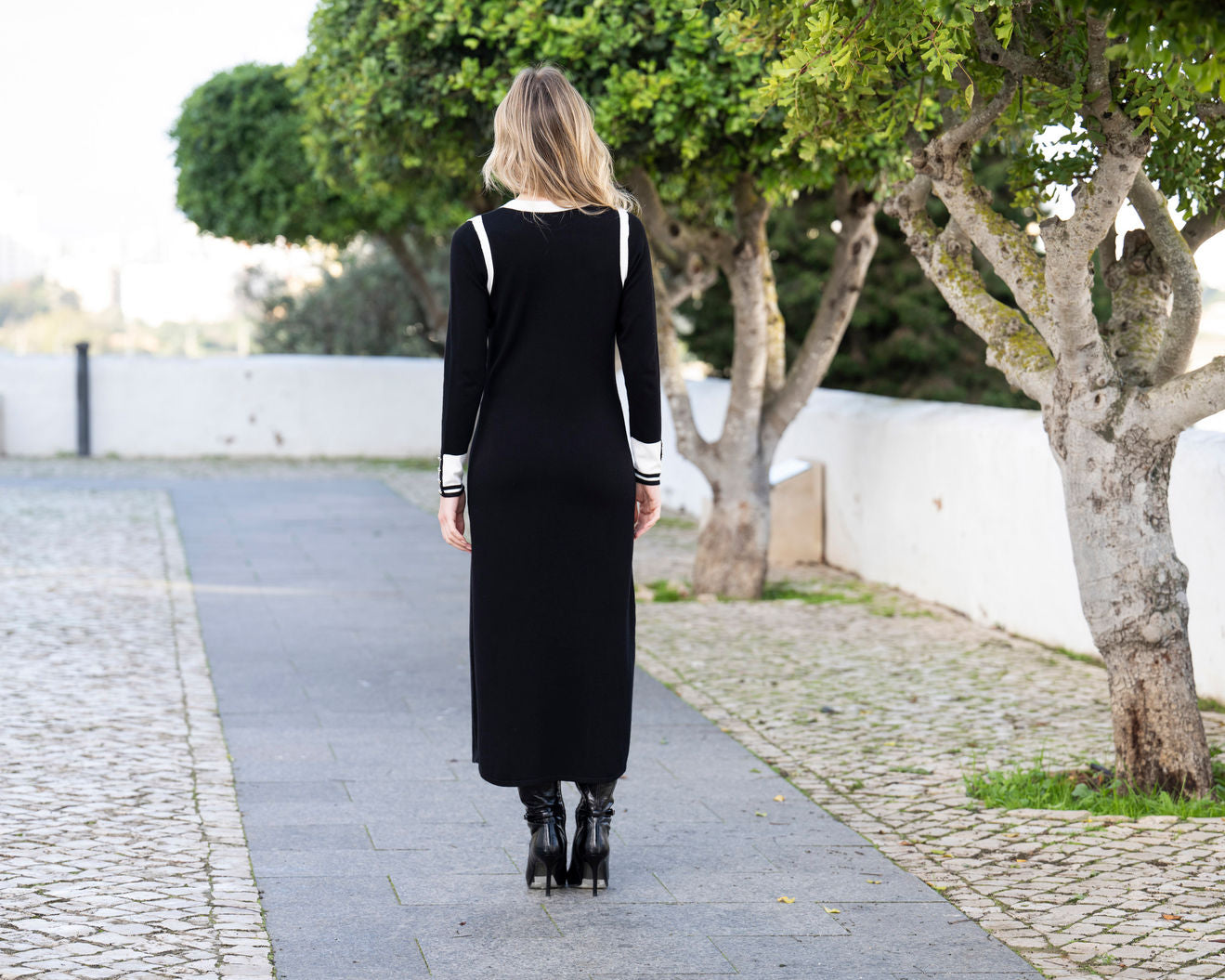 Marble dress 8019-colour 101 monochrome