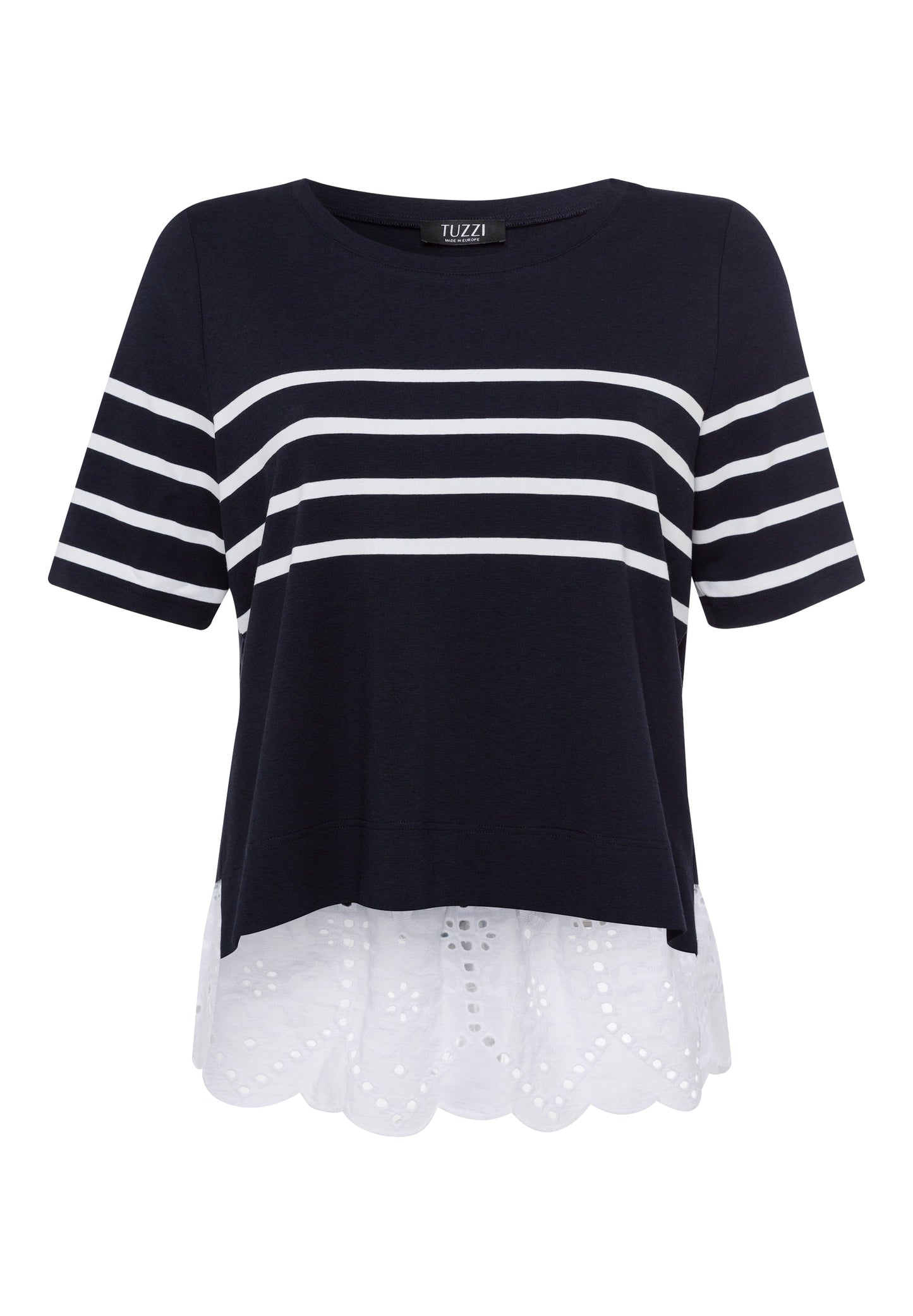 Tuzzi short sleeve stripe sweater