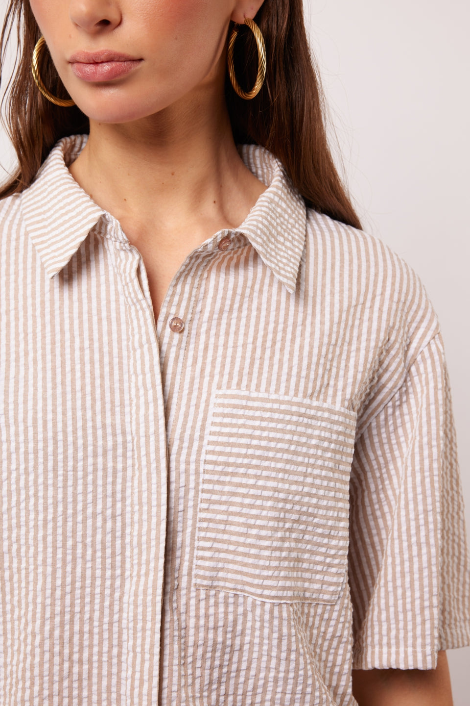 Arabella sand blouse