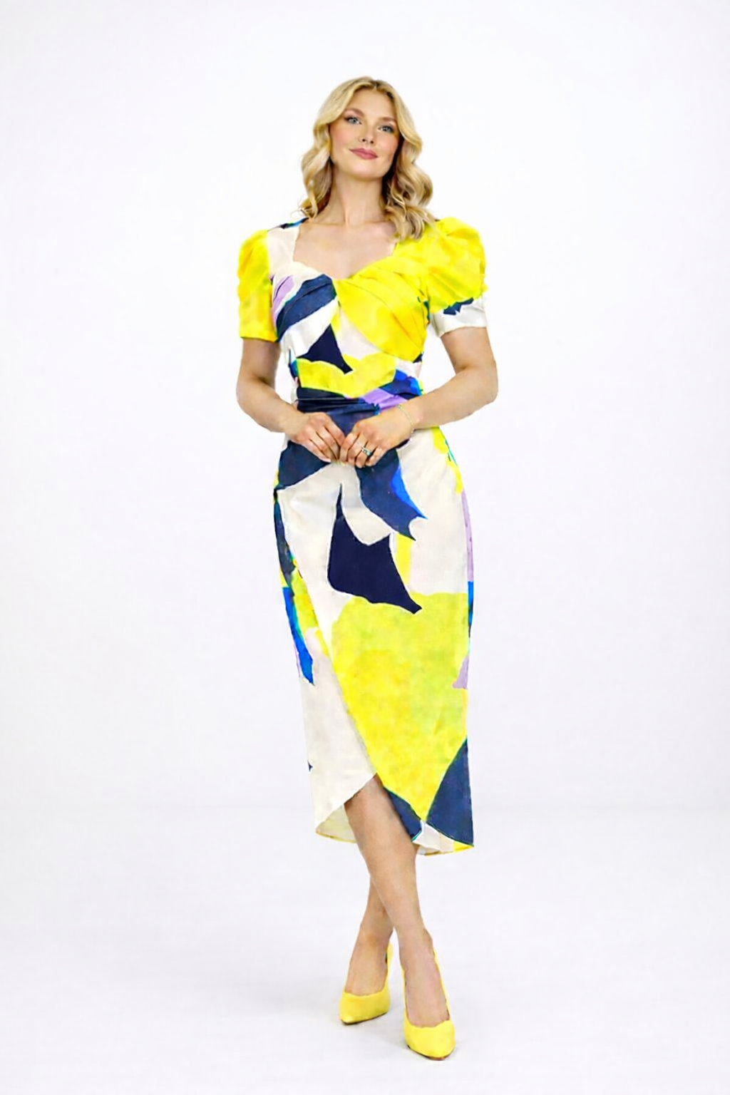 Seren Abstract Print Midi Dress