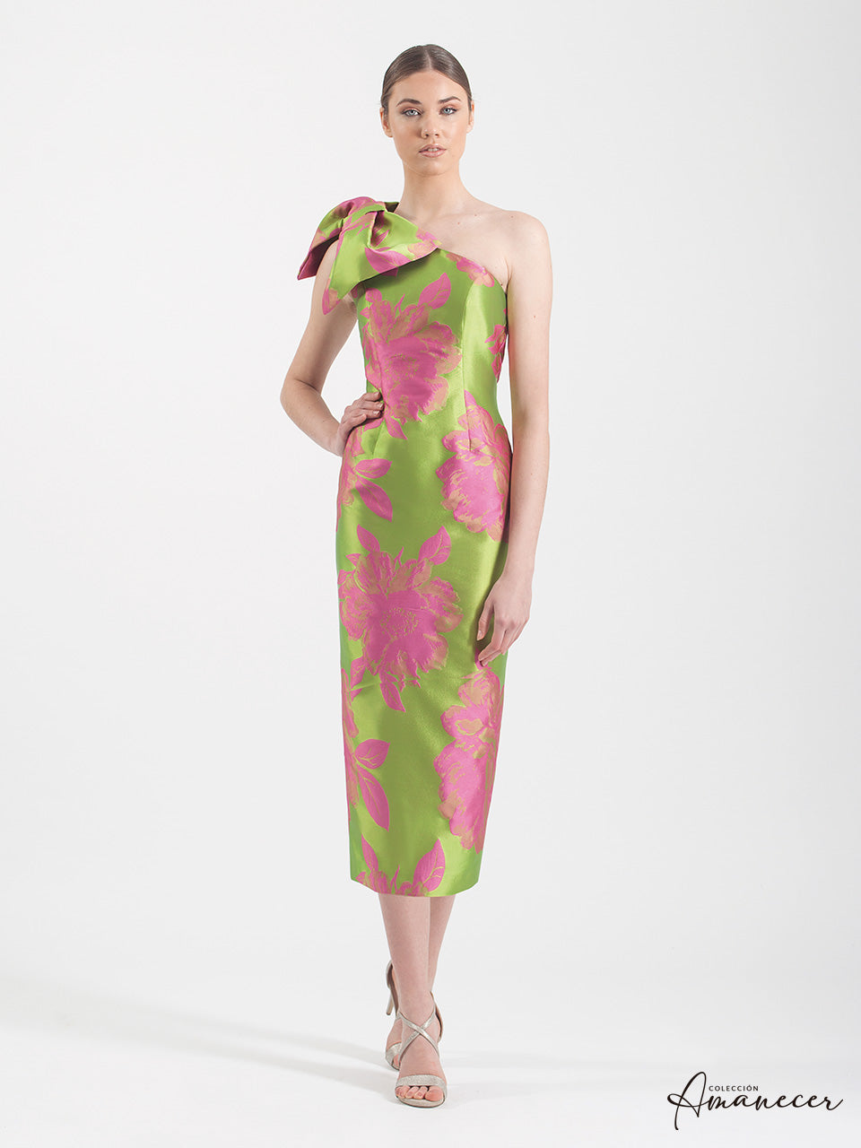 Moncho fushia and green dress
