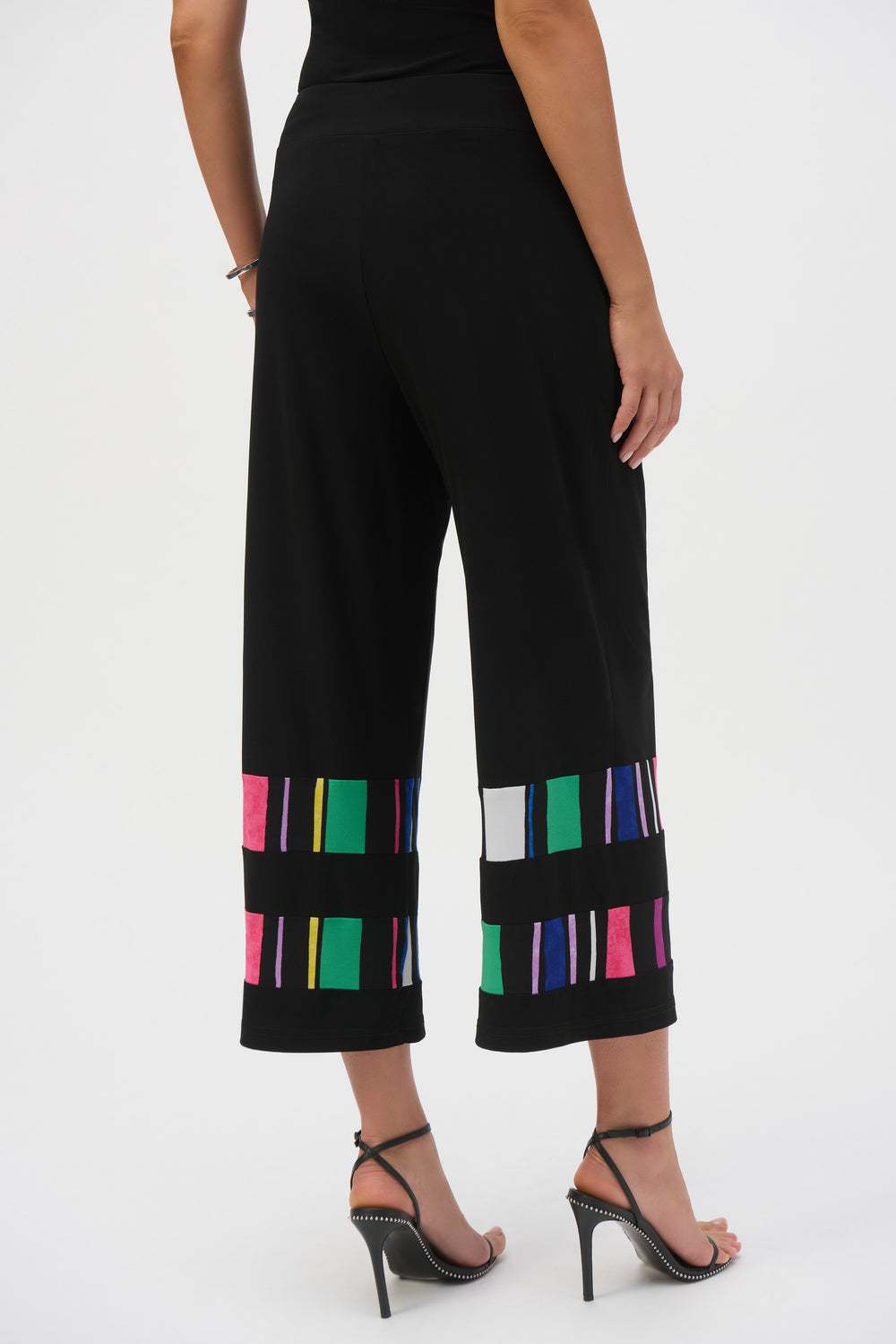 Joseph Ribkoff Silky Knit Stripe Print Culotte Pants 252051