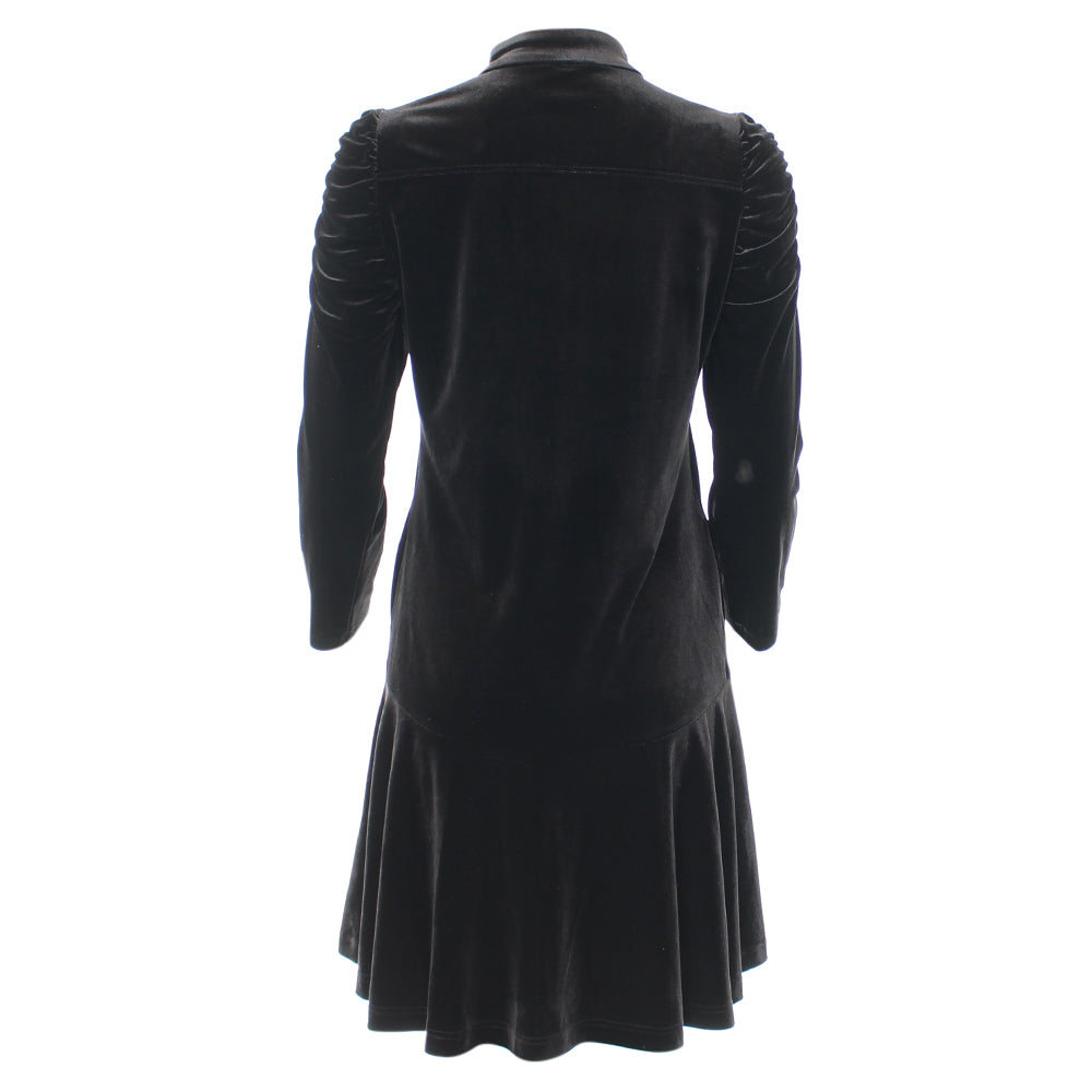 Olympia black velvet dress