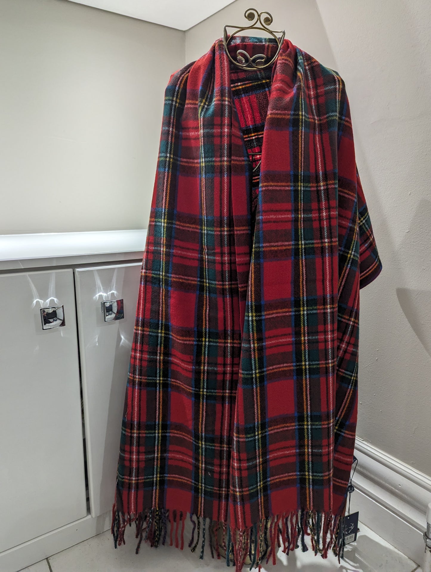 Sally large tartan scarf