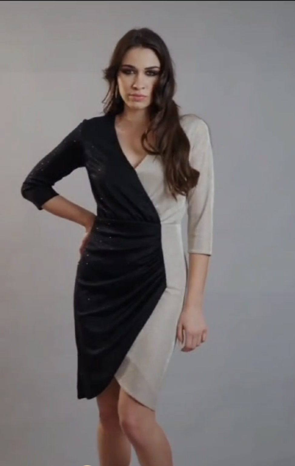 Olivia black/gold dress