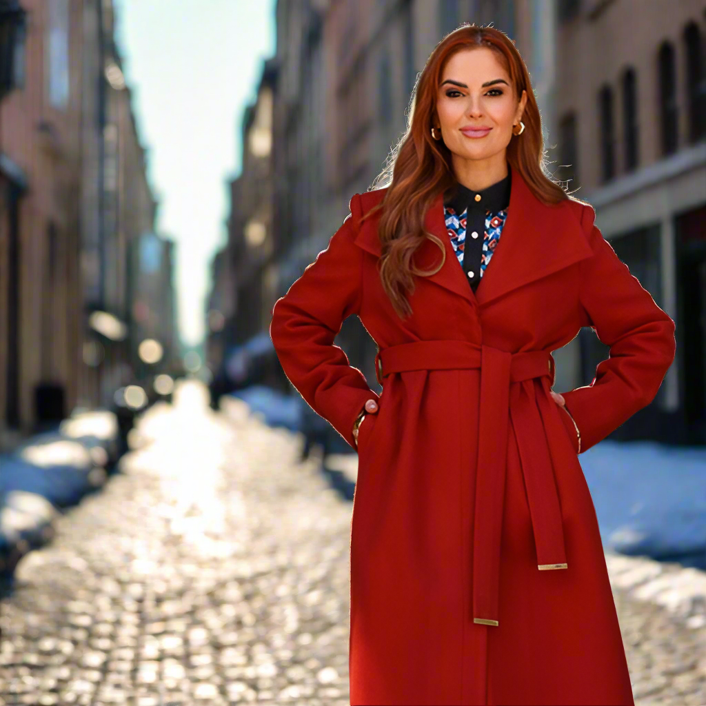 Mary -kate rust coat