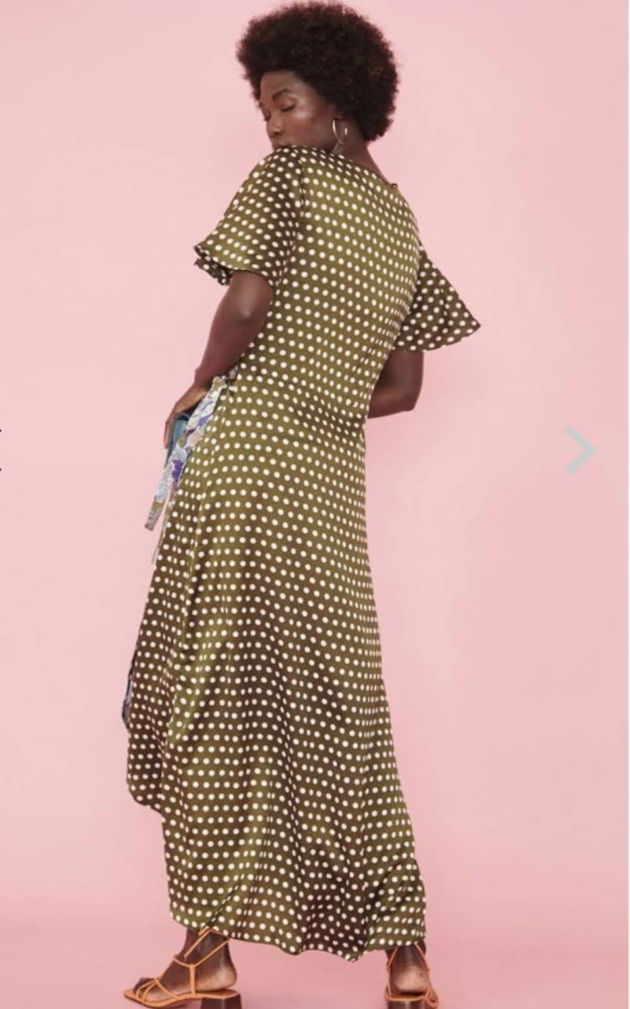 Sally sage wrap dress