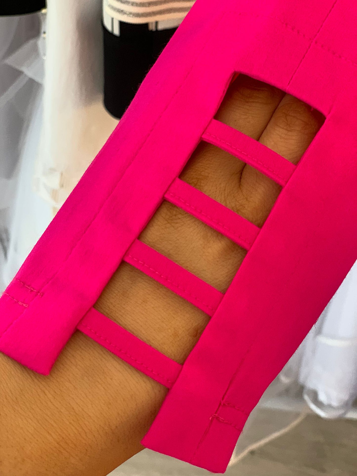 Robell pink lattice trousers