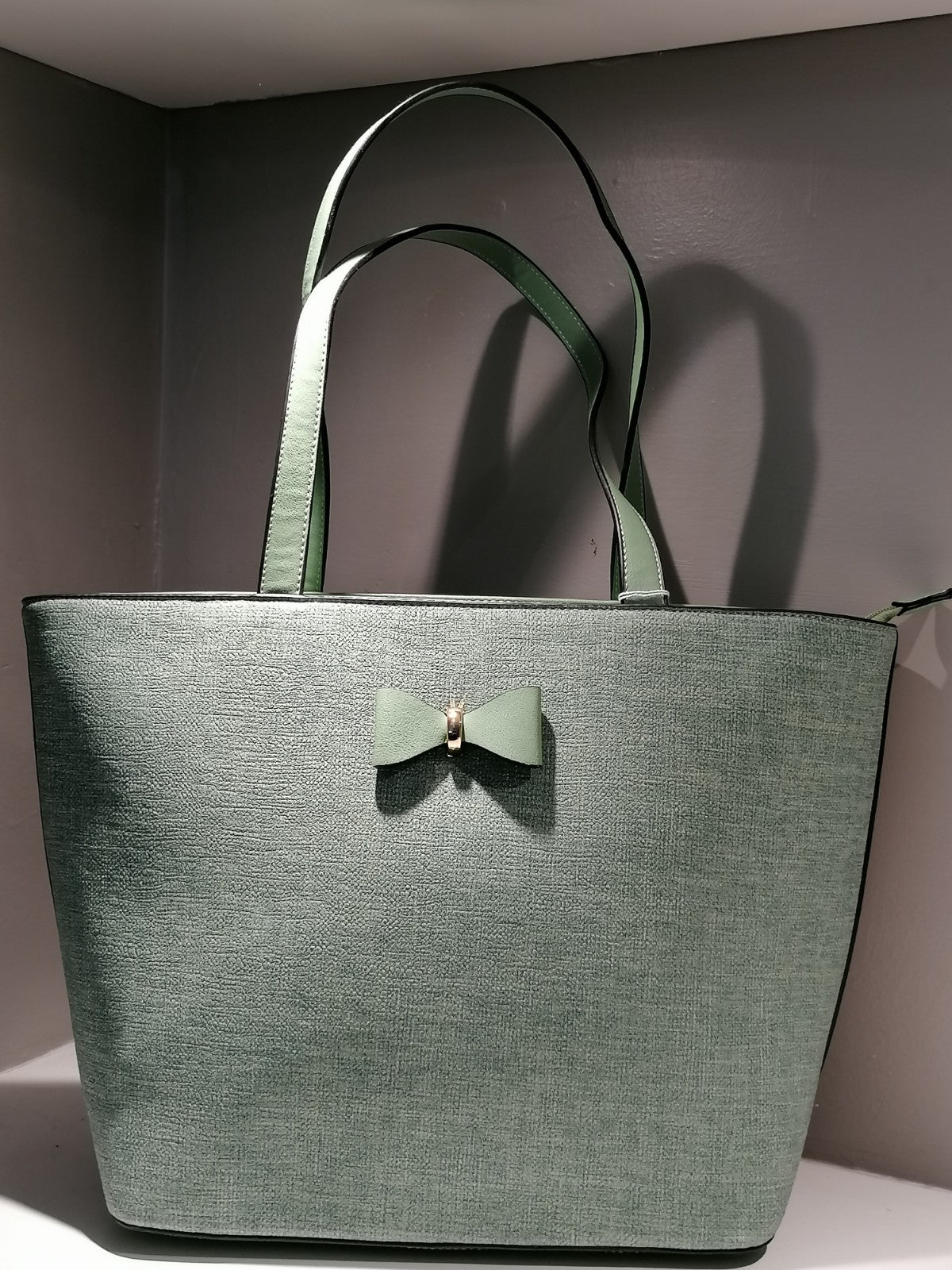large sage green shoulder bag