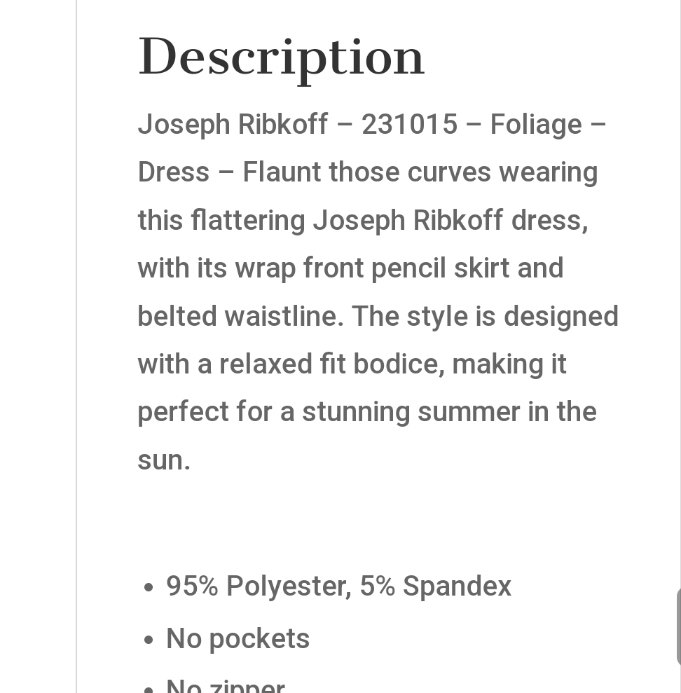 Joseph ribkoff navy evening dress