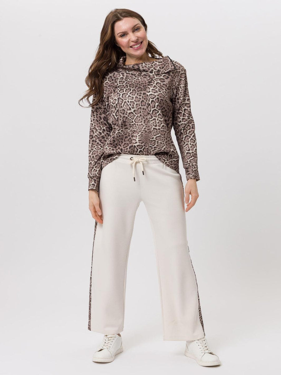 Tuzzi Leopard Print Long Sleeve Top
