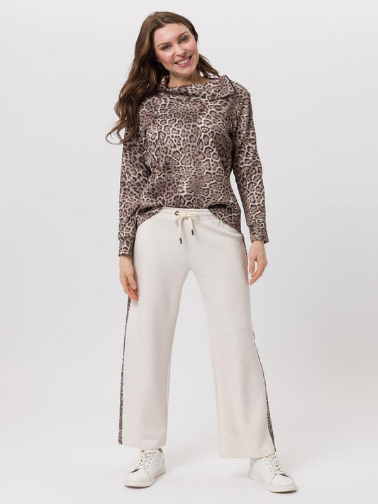 Tuzzi Leopard Print Long Sleeve Top