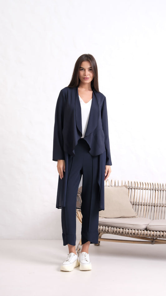 INCO Long Cardigan – Code 1206 (Navy)