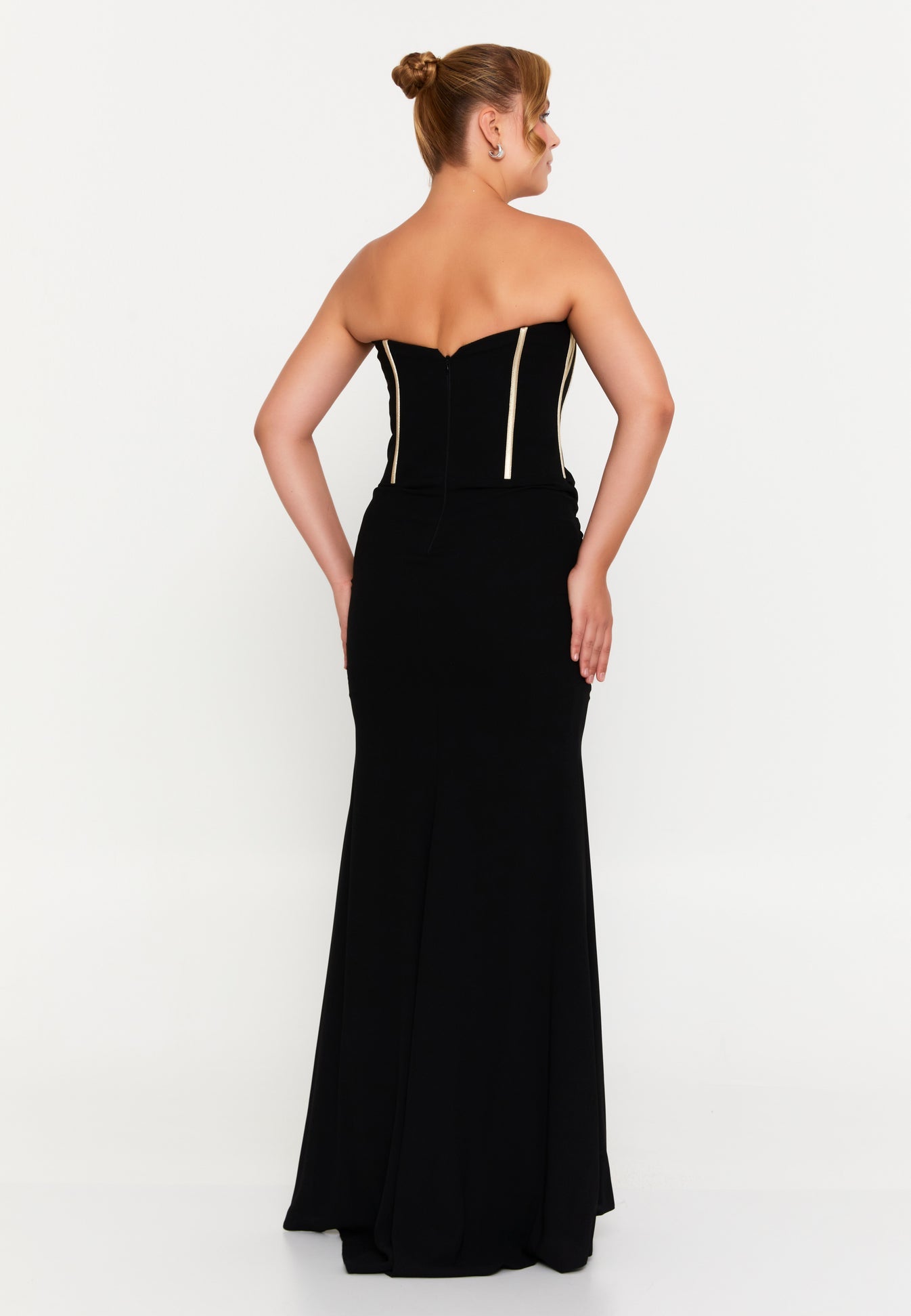 Strapless Maxi Viscose Mermaid Regular Wedding Guest Dress 6362