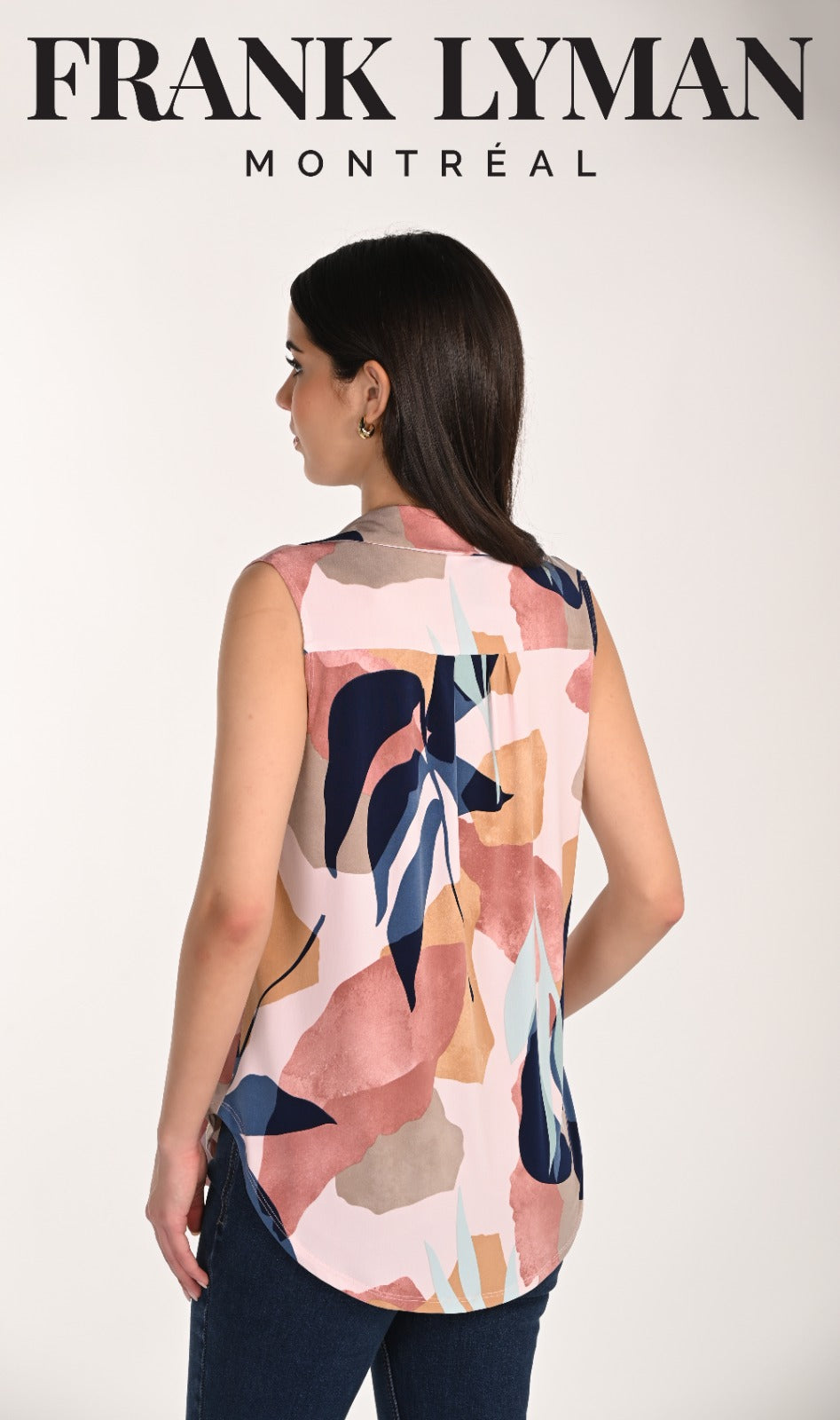 Frank Lyman Sleeveless Zip Front Top – Style 266132