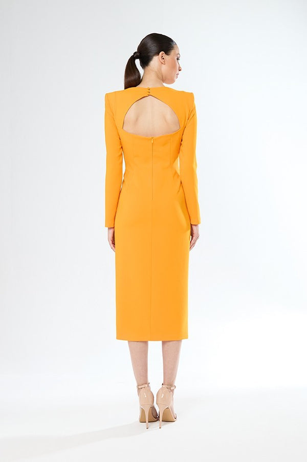 Carla Ruiz orange dress
